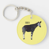 Okapi cartoon illustratie sleutelhanger (Voorkant)