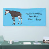 Okapi cartoon illustratie spandoek (Beurs)