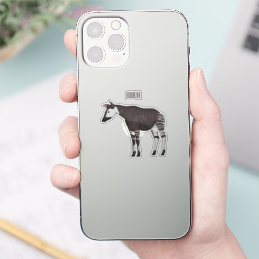 Okapi cartoon illustratie sticker (Telefoon)