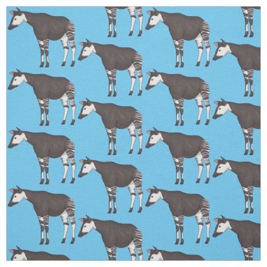 Okapi cartoon illustratie stof (Swatch)