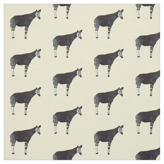 Okapi cartoon illustratie stof (Swatch)