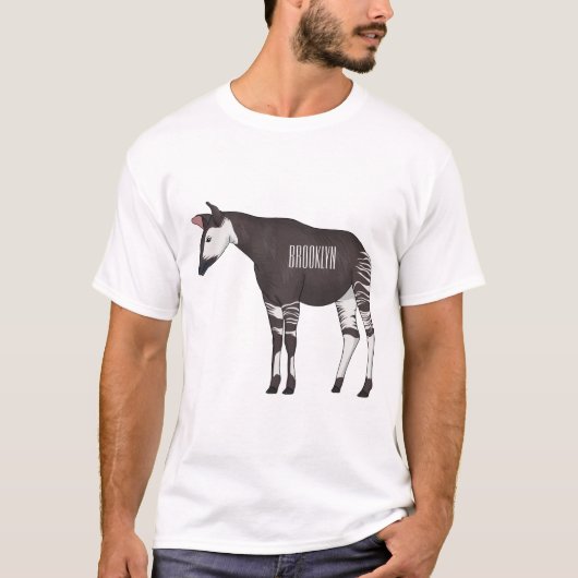 Okapi cartoon illustratie t-shirt (Voorkant)