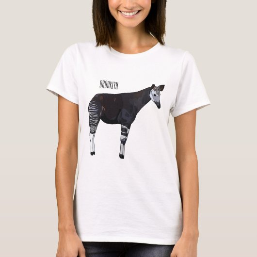 Okapi cartoon illustratie t-shirt (Voorkant)
