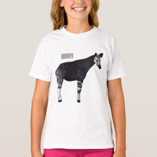 Okapi cartoon illustratie t-shirt