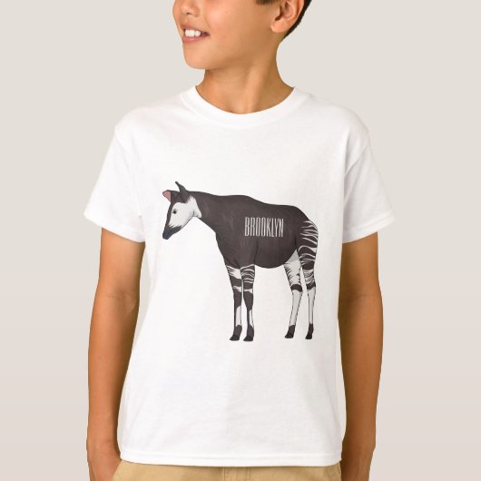 Okapi cartoon illustratie t-shirt (Voorkant)