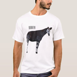 Okapi cartoon illustratie t-shirt
