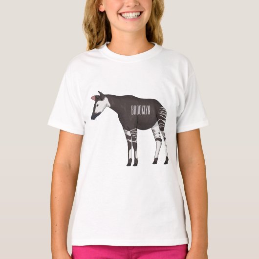 Okapi cartoon illustratie t-shirt (Voorkant)