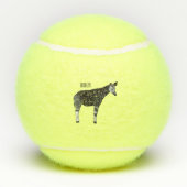 Okapi cartoon illustratie tennisballen (Achterkant)