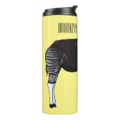 Okapi cartoon-illustratie thermosbeker (Gedraaid links)