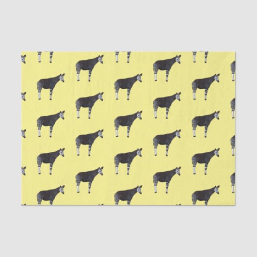 Okapi cartoon illustratie tissuepapier (Voorkant)
