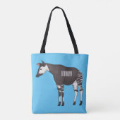Okapi cartoon illustratie tote bag (Achterkant)