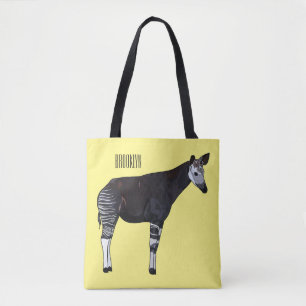 Okapi cartoon illustratie tote bag