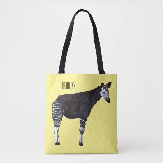 Okapi cartoon illustratie tote bag (Voorkant)