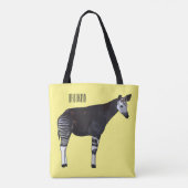 Okapi cartoon illustratie tote bag (Achterkant)