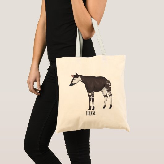 Okapi cartoon illustratie tote bag (Voorkant (product))