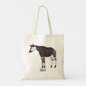 Okapi cartoon illustratie tote bag (Achterkant)