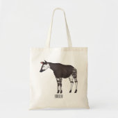 Okapi cartoon illustratie tote bag (Voorkant)