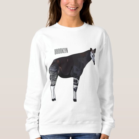 Okapi cartoon illustratie trui (Voorkant)