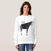 Okapi cartoon illustratie trui (Voorkant volledig)