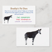 Okapi cartoon illustratie visitekaartje (Voorkant / Achterkant)