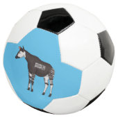 Okapi cartoon illustratie voetbal (Drie kwart)