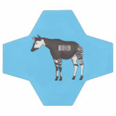 Okapi cartoon illustratie voetbal (Enkel)