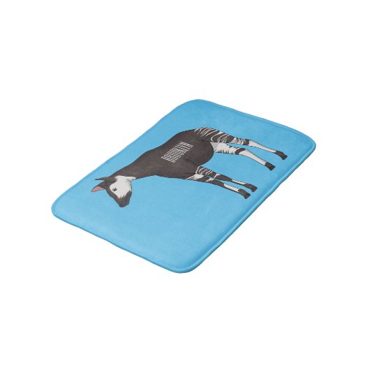 Okapi cartoon illustration badmat (Gekanteld)