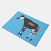 Okapi cartoon illustration deurmat (Schuin)