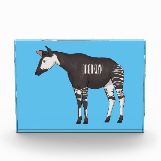 Okapi cartoon illustration fotoblokken (Voorkant)