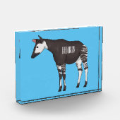 Okapi cartoon illustration fotoblokken (Links)
