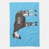 Okapi cartoon illustration theedoek (Verticaal)