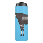 Okapi cartoon illustration thermosbeker (Voorkant)