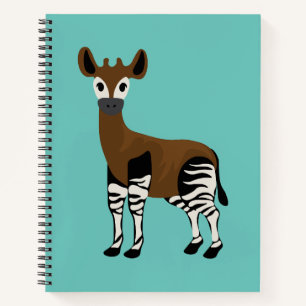 Okapi-Cartoon, Majestic Okapi Animal, Okapi Lovers Notitieboek