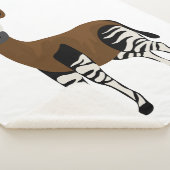 Okapi-Cartoon, Majestic Okapi Animal, Okapi Lovers Sherpa Deken (3/4)