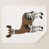 Okapi-Cartoon, Majestic Okapi Animal, Okapi Lovers Sherpa Deken (Voorkant (horizontaal))