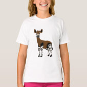 Okapi-Cartoon, Majestic Okapi Animal, Okapi Lovers T-shirt (Voorkant)