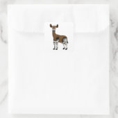 Okapi-Cartoon, Majestic Okapi Animal, Okapi Lovers Vierkante Sticker (Tas)