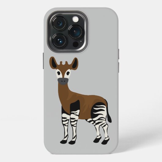 Okapi Cartoon, Majestueus Okapi Dier, Okapi Liefhe iPhone Hoesje (Achterkant)
