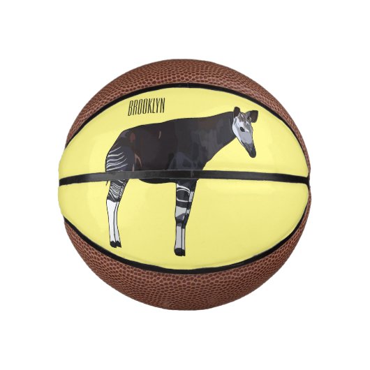 Okapi-cartoonillustratie Basketbal (Voorkant)