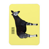Okapi cartoonillustratie magneet (Verticaal)