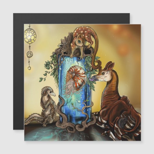 Okapi en de Oddlings Magnetische Uitnodiging (Voorkant / Achterkant)