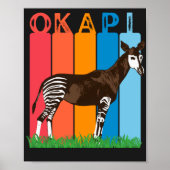 Okapi Fan Colorful Bars Poster (Voorkant)