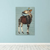 OKAPI & FEATHERS CANVAS AFDRUK (Insitu (Houten vloer))
