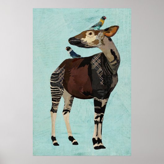 OKAPI & FEATHERS POSTER (Voorkant)