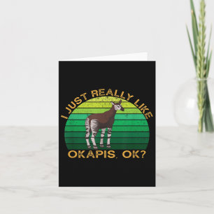 Okapi Funny Animal Quote met  vormontwerp Kaart