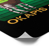 Okapi Funny Animal Quote met  vormontwerp Poster (Hoek)