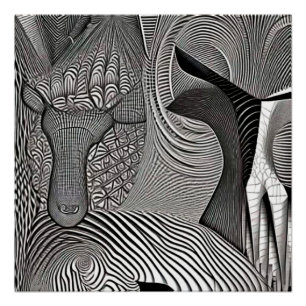 Okapi in camouflage perfect poster