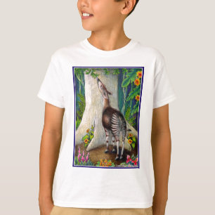 Okapi in het regenwoud t-shirt