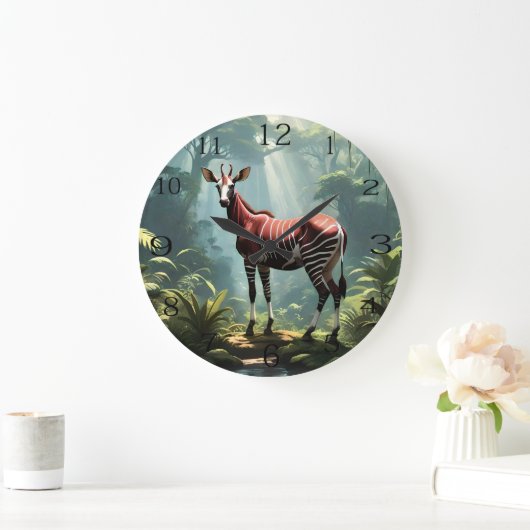 Okapi in het regenwoud, (Zebra Giraffe) Grote Klok (Huis)