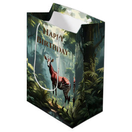 Okapi in het regenwoud, (Zebra Giraffe) Medium Cadeauzakje